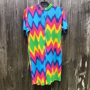 Top Drawer Rainbow Chevron Zip Romper Swim Cover